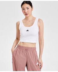 adidas - Essentials Small Logo Cotton Tank Top - Lyst