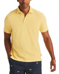 Nautica - Textured Pieced Pique Short Sleeve Polo Shirt - Lyst