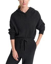 DKNY - Sport Cable-knit Pullover Hooded Sweater - Lyst