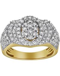 LuvMyJewelry - Spotlight Natural Certified Diamond 1.98 Cttw Round Cut 14k Gold Statement Ring - Lyst
