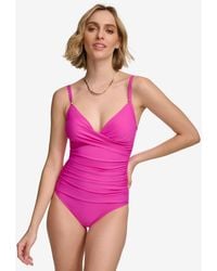 Calvin Klein - Twist-front Tummy-control One-piece Swimsuit - Lyst