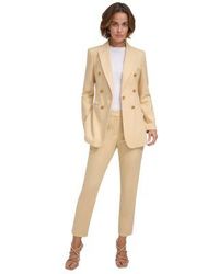 DKNY - Faux Double Breasted Button Front Blazer Mid Rise Slim Fit Ankle Pants - Lyst