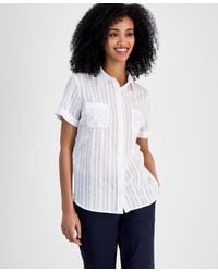 Tommy Hilfiger - Striped Cotton Camp Shirt - Lyst