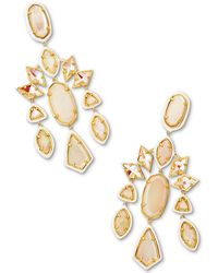 Kendra Scott - 14k Gold-plated Color-framed Stone Statement Earrings - Lyst