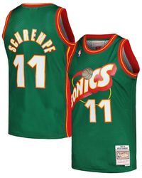 Mitchell & Ness - Detlef Schrempf Seattle Supersonics Hardwood Classics Retro Name And Number T-shirt - Lyst
