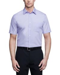 Van Heusen - Poplin Solid Short-sleeve Dress Shirt - Lyst