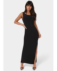 Bebe - One Shoulder High Slit Maxi Dress - Lyst