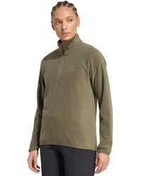 adidas - Terrex Multi Essentials Half-zip Fleece Jacket - Lyst