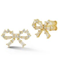 Rachel Zoe - Sterling Silver Bow Studs - Lyst