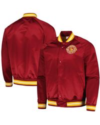 Mitchell & Ness - Cleveland Cavaliers Hardwood Classics Throwback Wordmark Raglan Full-snap Jacket - Lyst