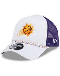 KTZ - White/purple Phoenix Suns Court Sport Foam A-frame 9forty Adjustable Trucker Hat - Lyst