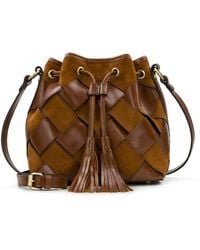 Patricia Nash - Bellona Small Leather Weave Drawstring Bag - Lyst