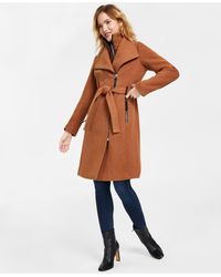 Calvin Klein Belted Wrap Coat, Created 