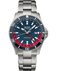 MIDO - Swiss Automatic Ocean Star Gmt Stainless Steel Bracelet Watch 44mm - Lyst