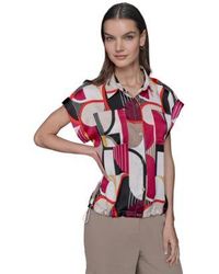 Karl Lagerfeld - Printed Elastic Hem Shirt P Xs Xl - Lyst