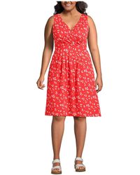 Lands' End - Plus Size Fit And Flare Dress - Lyst