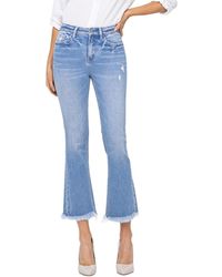 Flying Monkey - High Rise Cropped Kick Flare Jeans - Lyst