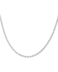 Giani Bernini Sterling Silver Necklace, Diamond Cut Chain - Metallic