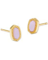 Kendra Scott - 14k Gold-plated Oval Stone Stud Earrings - Lyst