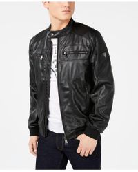 leather jackets guess