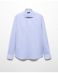 Mango - Slim Fit Cotton Dress Shirt - Lyst