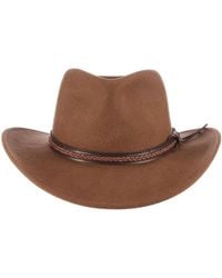 Scala - Felt Outback Braid Hat - Lyst