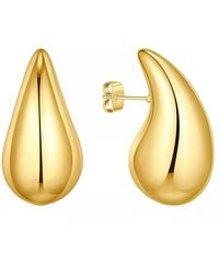 And Now This - 18k Plated Or Silver Plated Extra Large Teardrop Stud Earring - Lyst