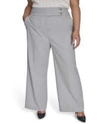 Calvin Klein - Plus Size High Rise Wide-leg Pants - Lyst