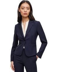 BOSS - Boss By Virgin Wool Regular-fit Button-up Jacket - Lyst