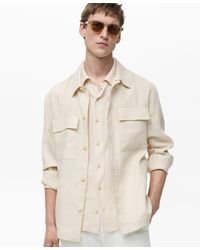 Mango - Slim-fit Linen Overshirt - Lyst