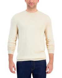 Alfani - Long-sleeve Crewneck Merino Sweater - Lyst