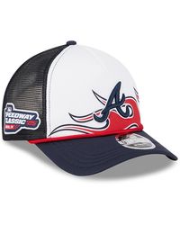 KTZ - White/navy Atlanta Braves 2025 Mlb Speedway Classic Fashion Pack A-frame 9forty Adjustable Hat - Lyst