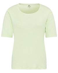 Olsen - 100% Cotton Short Sleeve Solid Round Neck T-shirt - Lyst