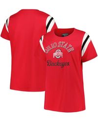 Profile - Ohio State Buckeyes Plus Size Striped Tailgate Crew Neck T-shirt - Lyst