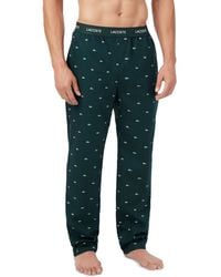Lacoste - Cotton Crocodile Print Pajama Pants - Lyst