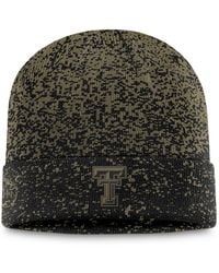 Top Of The World - Â Olive/black Texas Tech Red Raiders Cuffed Knit Two-tone Hat - Lyst