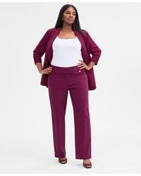 INC International Concepts - Plus Size Mid-rise Pull-on Straight-leg Pants - Lyst