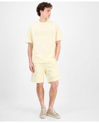 BOSS - Dinkee Logo Graphic Cotton T Shirt Dinkoe Cotton Shorts - Lyst