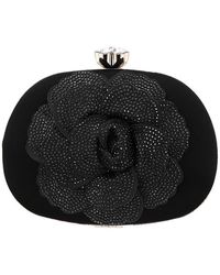Nina - Crystal Embellished Flower Minaudiere Handbag - Lyst