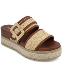 MIA - Raffia-strap Espadrille Slide Sandals - Lyst