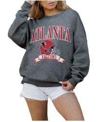 Gameday Couture - Atlanta Falcons Oversized Seal The Deal Premium Fleece Drop Shoulder Pullover Sweatshirt - Lyst
