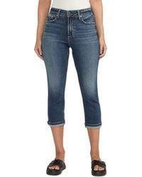 Silver Jeans Co. - Avery High-rise Curvy-fit Capri Jeans - Lyst