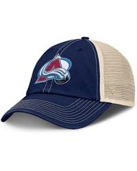Fanatics - Navy/natural Colorado Avalanche Rival Trucker Adjustable Hat - Lyst