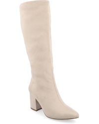 Journee Collection - Ameylia Block Heel Knee High Dress Boots - Lyst