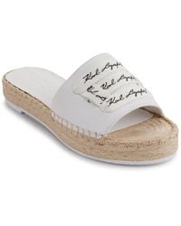 Karl Lagerfeld - Cherie Logo Slip-on Espadrille Platform Slide Sandals - Lyst