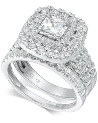Macy's - Diamond Princess Halo Bridal Set (1-1/2 Ct. T.w. - Lyst