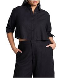 Eloquii - Elements Plus Size Boxy Button Down Shirt - Lyst
