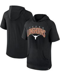 Fanatics - Branded Black Texas Longhorns Double Arch Raglan Short Sleeve Hoodie T-shirt - Lyst