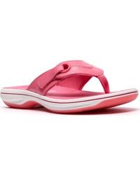 Clarks - Breeze Reyna Flip Flop Flats - Lyst