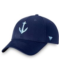 Fanatics - Deep Sea Blue Seattle Kraken Core Secondary Logo Adjustable Hat - Lyst